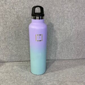 Iron Flask Water Bottle 24oz Purple Teal Ombre Insulated Narrow Mouth GUC *FLAW